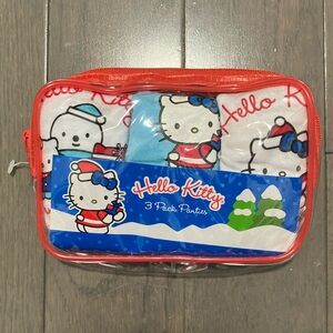 NWOT Y2K Vintage 2003 Hello Kitty Winter 3 Pack Brief Underwear Size S